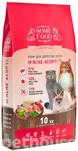 Home Food Premium "Мясне асорті" для дорослих котів 10кг, фото 1