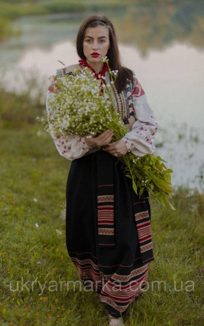 Жіноча ткана плахта "Макоша" довга, можлива у різних кольорах, фото 1