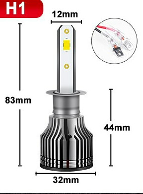 (ціна 1гладіодна лампа LED H1 3570 SMD 2000LM 25W