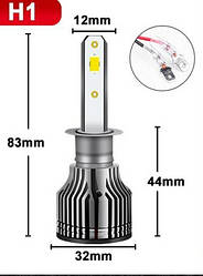 (ціна 1гладіодна лампа LED H1 3570 SMD 2000LM 25W