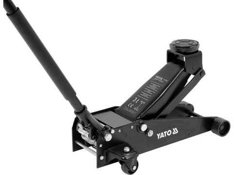Домкрат двопоршневий гідравлічний 3т 130-465 мм YATO YT-1721, фото 1