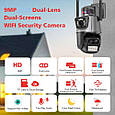 Вулична охоронна поворотна WIFI камера спостереження Boavision P11-9MP з бузком. Зум. iCSee, фото 3