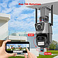 Вулична охоронна поворотна WIFI камера спостереження Boavision P11-9MP з бузком. Зум. iCSee, фото 9