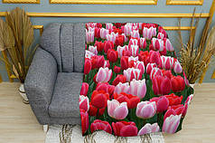 Плед «Тюльпани/Tulips» Двошаровий з друком з обох боків, 135х150 см