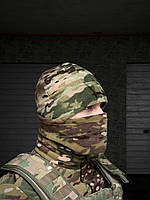 Мужская шапка флисовая мультикам зимняя ВСУ тактическая военная камуляж (G)