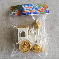 Іграшка на ялинку "Потяг" золотистий