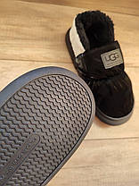 UGG Угги дутики двухцветные ЧЕРНЫЕ с белым на черной гибкой высокой подошве, фото 5