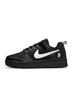 НОВИНКА! Мужские термо кроссовки Nike Air Force 1 Yin Yang Fleece Termo All Black White