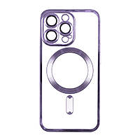 Чехол TPU Metallic Full Camera with Magsafe для Iphone 11 Цвет Purple