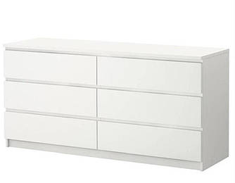 Комод Лайт із 6 ящиками Білий 1600*450*900