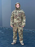 Тактический костюм мультикам Кордон-6, Военный зимний костюм мультикам, Костюм флис зимняя форма multicam