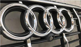 AUDI Ауді Емблема передня решітки радіатора 315 мм audi Q7(4M) Q5( FY/80a) колір хром