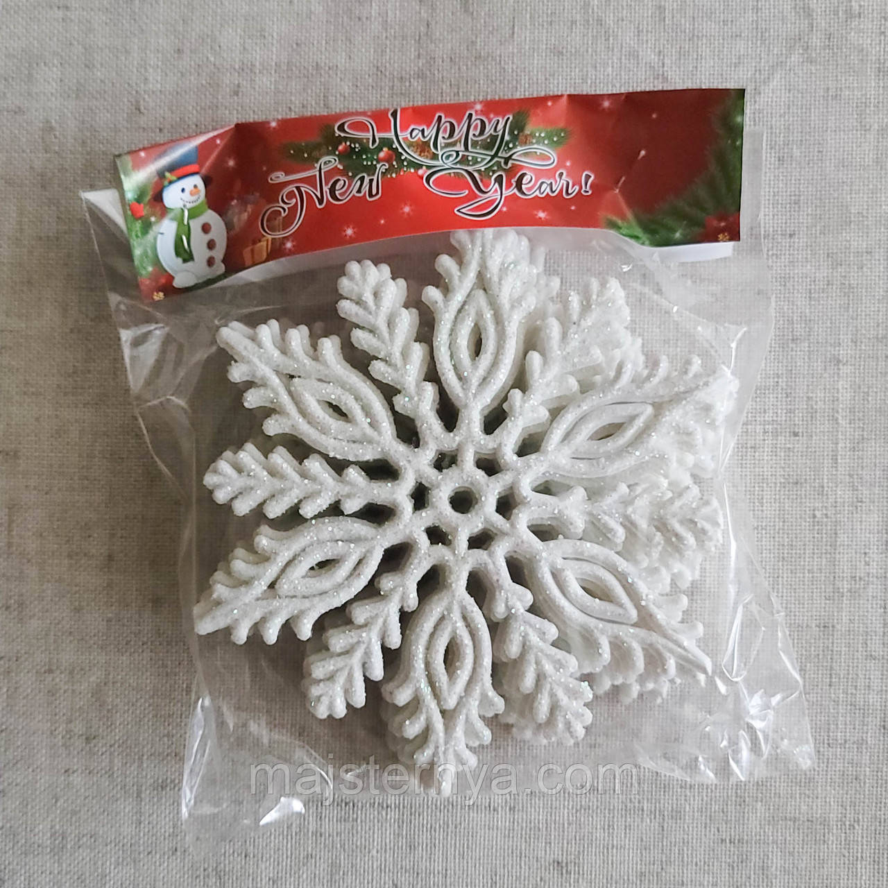 Новорічні прикраси "Сніжинка перла №3.1 нова", фото 1