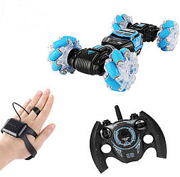 Машинка перекрут трюкова на радіоуправлінні з пультом Всюдихід перекрут Трансформер Синя SL 2071