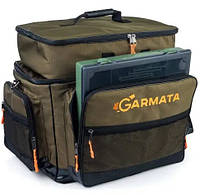 Карповая сумка 2в1 GARMATA Trofey с коробкой и отделением на 4 катушки, 80 л.