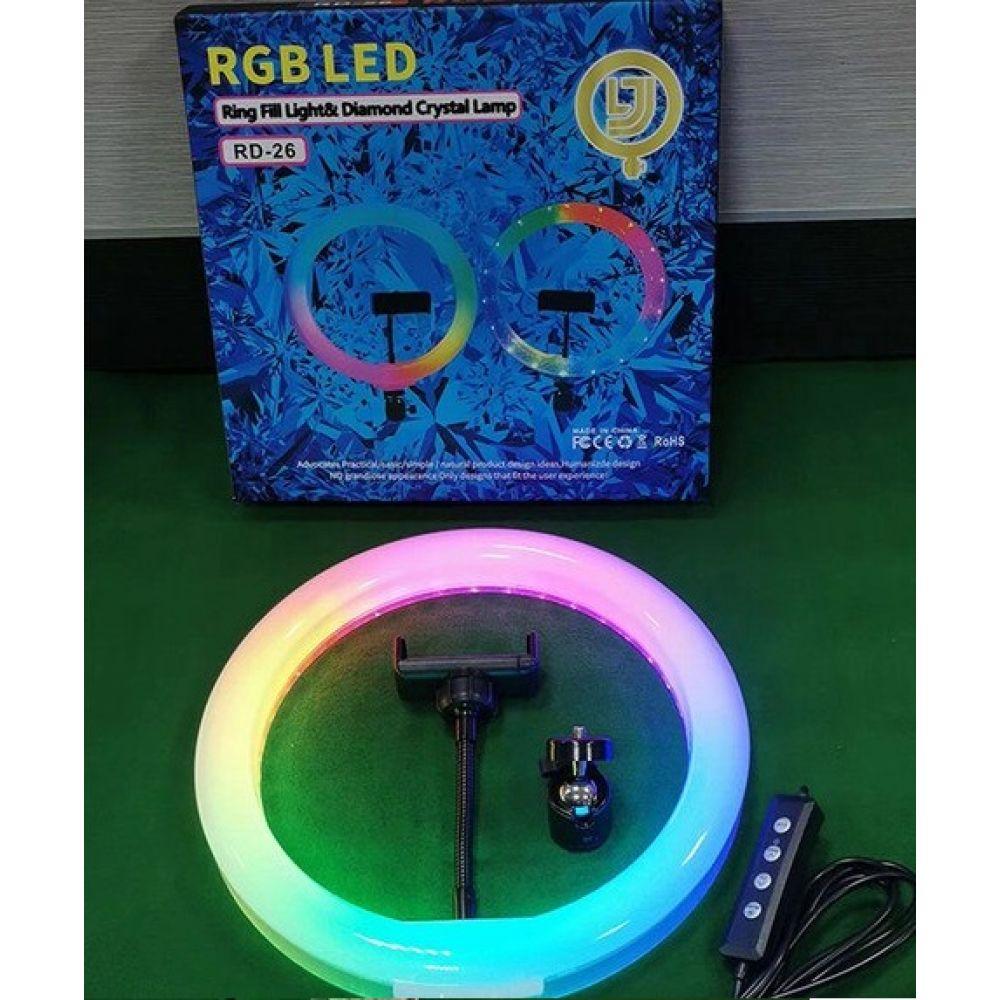 Лампа кольцевая RGB Crystal RD-26 26cm Цвет Прозрачный - фото 2 - id-p2024623333