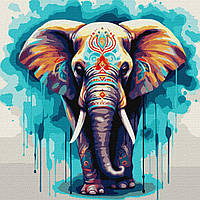 Картина за номерами Чудовий слон  Ідейка 40 х 50 KHO6558