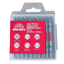 Біти S2 двосторонні PH1+PH2х65 мм, 10 од. Vitals Master