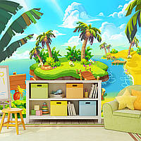 Фотообои для детской комнаты "Тропический остров" по индивидуальным размерам
