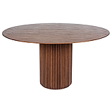 Круглий дизайнерський стіл "Батл" з дерева ясен, стільниця з дизайнерським зрізом, фото 8