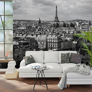 Фотошпалери з Парижем чорно-білі "Романтичний Париж" збільшать простір