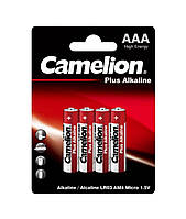 Батарейка CAMELION Plus ALKALINE AAA/LR03 BP4 4шт (C-11000403)