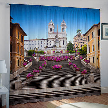 Комплект фотоштор на замовлення Іспанські сходи в Римі