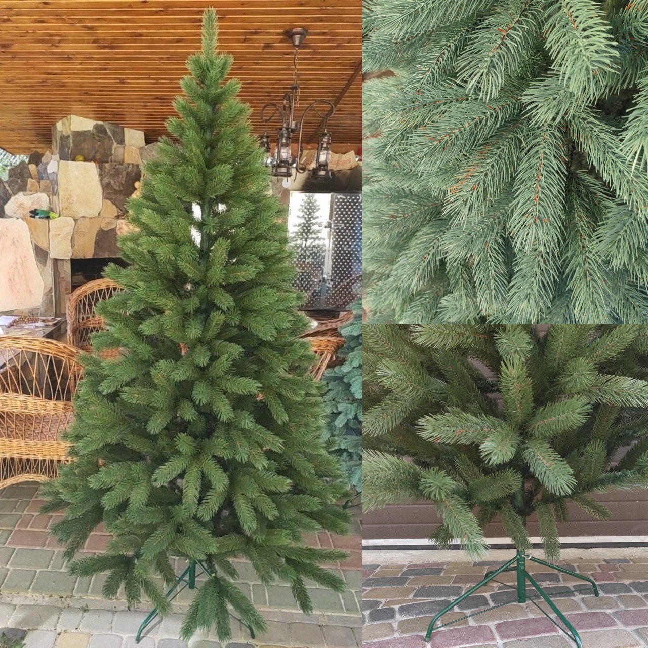 Елка 1.1 м Буковельская зеленая литая елка искусственная ели литые ...