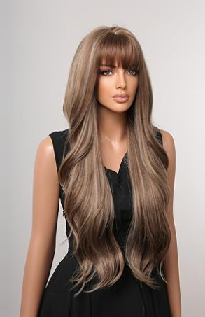 Перука темно-руса омбре довга хвиляста Unicorn 60 см із чубчиком