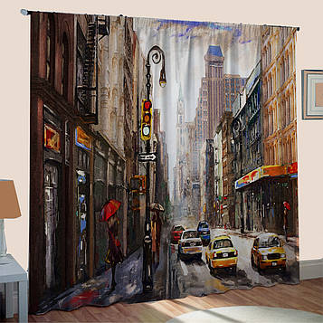 Комплект арт-штор на замовлення - На вулицях Америки