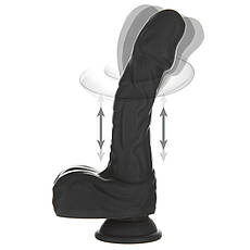 Фаллоимитатор Naked Addiction – 8.6” Silicone Rotating & Thrusting Vibrating Dildo with Remote Black| Limon, фото 5