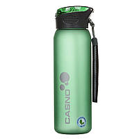 Пляшка для води CASNO 600 мл KXN-1196 Зелена з соломинкою EXP
