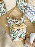 Дитяча постільна білизна натуральна бавовна Набір в ліжечко для новонароджених Кокон позиціонер для новонароджених, фото 5