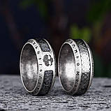 Кільце печатка перстень чоловіче сталеве EDGAR 19 з медичної нержавіючої сталі з Рунами, фото 6