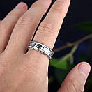 Кільце печатка перстень чоловіче сталеве EDGAR 19 з медичної нержавіючої сталі з Рунами, фото 5