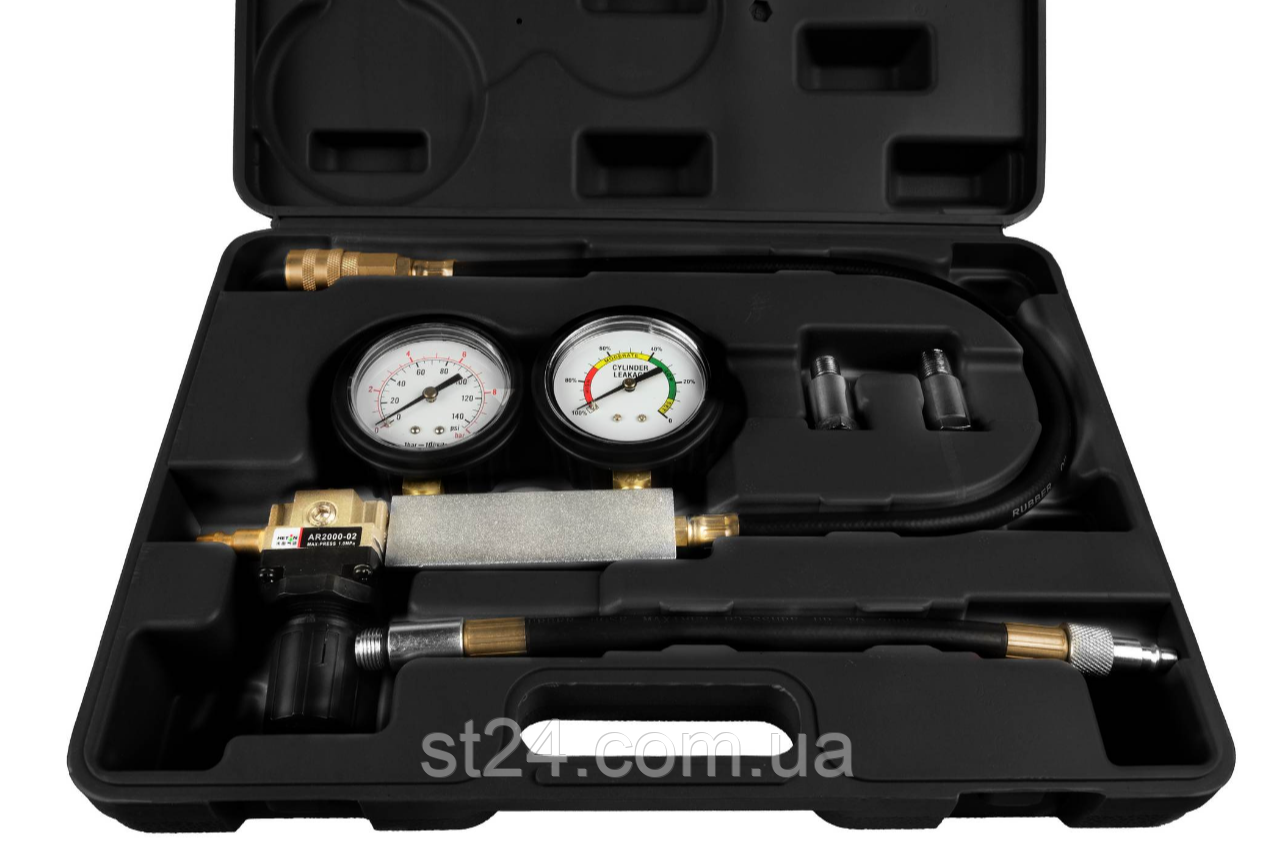 Тестер герметичності циліндра (бенз.двигуна), 8 пр. GEKO G02735, фото 1