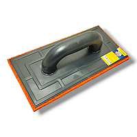 Терка пластиковая 140х280мм резиновая оранжевая губка 9мм СТАЛЬ (арт.37174)