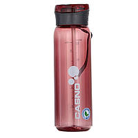 Пляшка для води CASNO 600 мл KXN-1211 Червона з соломинкою EXP