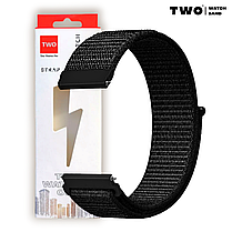 Ремінець для Samsung Galaxy Watch 4 Classic 40mm/42mm/46mm нейлоновий Чорний, фото 2