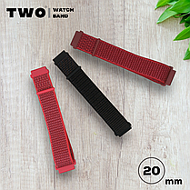 Ремінець для Samsung Galaxy Watch 4 Classic 40mm/42mm/46mm нейлоновий Чорний, фото 5