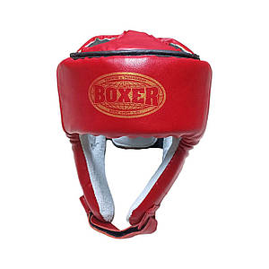 Шолом карате BOXER Еліт L шкірвініл червоний