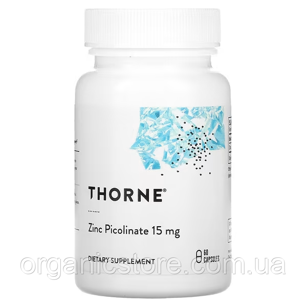 Піколінат цинку, Thorne, для імунітету, 15 мг, 60 капсул