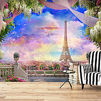 Фотообои в виде картины на заказ "Вид на Париж с террасы"