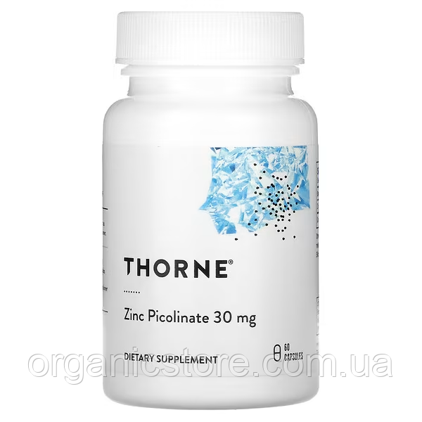 Піколінат цинку, Thorne, для імунітету, 30 мг, 60 капсул