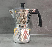 Гейзерна кавоварка з алюмінію на 6 чашок. ТМ "Magio"