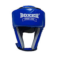 Шлем боксерский BOXER Элит L кожа синий