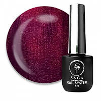 Гель-лак Saga Professional Glow Cat 01 темний виноградно-сливовий. 9 мл