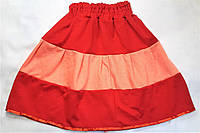 Детская трикотажная юбка демисезонная разных расцветок на девочку 1 - 2, 3 - 4 года, рост 80 - 92, 98 - 104 см Красная