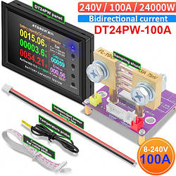 Ватметр ATORCH DT24P постійного струму DC 240 В 100 А контроль ємності батареї Bluetooth