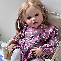 Силиконовая Коллекционная Кукла Реборн Reborn Девочка Катарина (Винилова Кукла) Высота 60 см